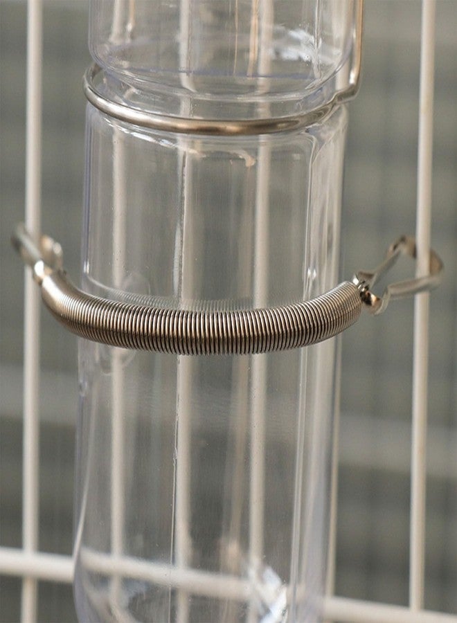 BANYUP 3.1in Spring with Clips Metal Springs 2 Clips Cage Accessories for Small Animal Hamster Guinea Pigs Water Dispenser Water Bottle Clip On Holder - Image 4